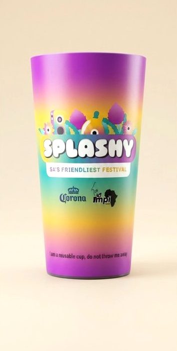 Full colour heat labelled reusable cup